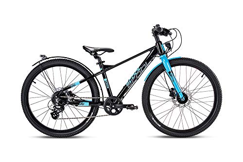 S'Cool XXlite EVO Disc 24R 8S Altus Kinder Mountain Bike (24", Schwarz/Blau) von S.Cool