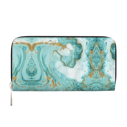 SAAKE Damen-Geldbörse aus Leder, 7,9 x 9,9 cm, trendig, mit Marmor-Aufdruck, für Reisen, Grün / Gold, Schwarz, Einheitsgröße SAAKE Damen-Geldbörse aus Leder, 7,9 x 9,9 cm, trendig, mit Marmor-Aufdruck, für Reisen, Grün / Gold, Schwarz, Einheitsgröße von SAAKE