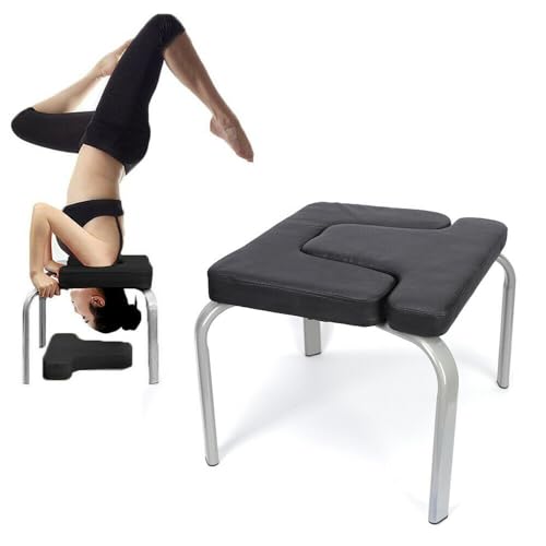 SABUIDDS Yoga Stuhl Kopfstandhocker Yoga Kopfstandstuhl für Zuhause und Fitnessstudio Stahl und PU Polster Yoga, Asana-Übungsstuhl, Fitness und Meditation Entspannung, 200KG Tragfähigkeit, Schwarz SABUIDDS Yoga Stuhl Kopfstandhocker Yoga Kopfstandstuhl für Zuhause und Fitnessstudio Stahl und PU Polster Yoga, Asana-Übungsstuhl, Fitness und Meditation Entspannung, 200KG Tragfähigkeit, Schwarz von SABUIDDS