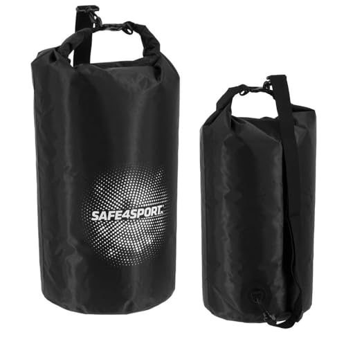 SAFE4SPORT wasserdichte Tasche 30L schwarz – leichte Kajaktasche – Strandtasche – Packsack wasserdicht schwarz – 30L Kajaktasche von SAFE4SPORT.PL