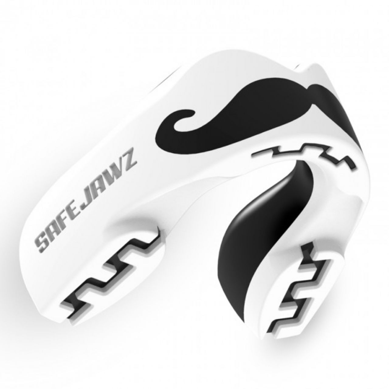 SAFEFJAWZ Mundschutz Extro-Series Moustache White/Black von SAFEJAWZ