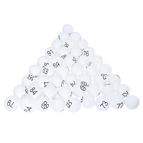 SAFIGLE 100 Stück Nummerierte Bälle 1-100 Lotteriebälle Tischtennisbälle Bedruckte Pongbälle Mit Zahlen Für DIY-Projekt Bingospiel Unterhaltung – Weiß SAFIGLE 100 Stück Nummerierte Bälle 1-100 Lotteriebälle Tischtennisbälle Bedruckte Pongbälle Mit Zahlen Für DIY-Projekt Bingospiel Unterhaltung – Weiß von SAFIGLE