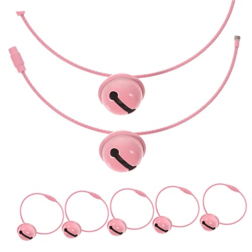 SAFIGLE 10st Glocke Schlüsselanhänger Portemonnaie-schlüsselanhänger Handtaschen Mini-Glocken-anhänger Riemen Geldbörsen Schlüsselanhänger Mit Glockenanhänger Halter Rostfreier Stahl Rosa von SAFIGLE