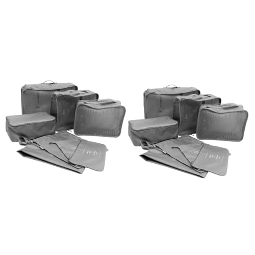 SAFIGLE 16 STK kofferpacktaschenset Packing Cubes Set truhen Gepäckwürfel für Koffer Reisetaschen-Organizer Rucksäcke' Reisezubehör Kofferverpackungswürfel Reiseveranstalter Polyester Grey von SAFIGLE