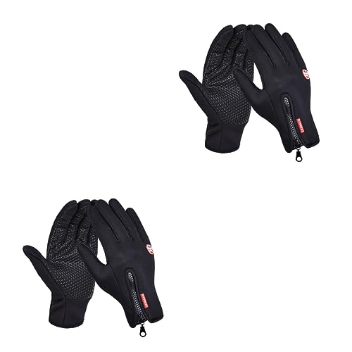 SAFIGLE 2 Paar Outdoor-Screentouch-Handschuhe thermohandschuhe Thermal Gloves Touch Screen Gloves Black Gloves winddichter Warmer Handschuh Wintersporthandschuhe Outdoor warme Handschuhe von SAFIGLE