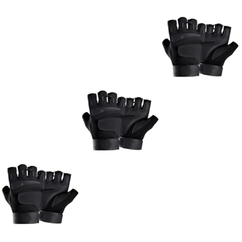 SAFIGLE 3 Paare Reithandschuhe Fitness-halbhandschuhe Halbfingerhandschuhe Mtb-Handschuhe Fitness Halbfinger-Handschuhe Motocross-Handschuhe Winddichte Vollfingerhandschuhe Rennhandschuhe von SAFIGLE