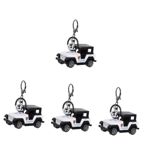 SAFIGLE 4 Stück Automodell-Schlüsselanhänger Auto schlüsselanhänger car Keychain car Key Chain Coole Schlüsselanhänger für Jungs Kreativer Schlüsselanhänger Schlüsselhalter Kunststoff Weiß von SAFIGLE