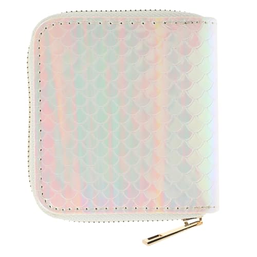 SAFIGLE Geldbörse mit Meerjungfrauen-Print Münzbeutel Schlüsselanhänger Taschen Halter schlanke Geldbörse Münze scheckkarten-etui damengeldbörse kleine Geldbörse tasche geldbörse Pu Beige von SAFIGLE