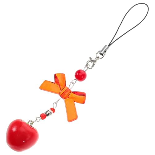 SAFIGLE Kleine Tomaten-handykette Süße Handyanhänger Telefon Armband Riemen Telefon-Charm-kit Gurt Für Telefon Handy-Armband Riemen Für Telefone Handy-Lanyard Telefon Handhalter Harz Rot von SAFIGLE