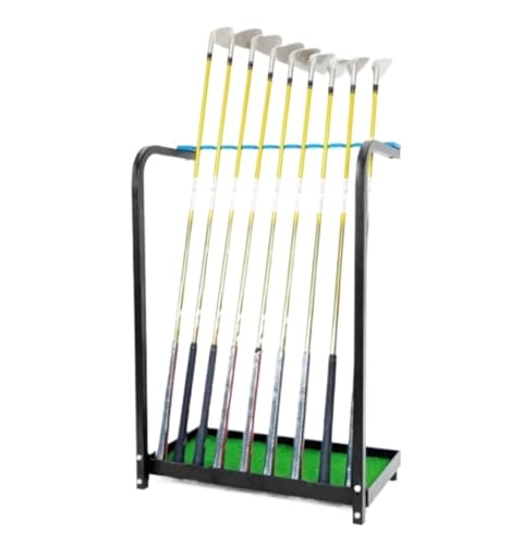 SAGELSHN Golfschlägerständer Golfschläger-Displayständer Für Den Innenbereich, Metall-Golfhalter, Ständer, Golfschläger-Display, Golf-Putter-Rack, Halter Für 9 Putter Golfschläger Organizer von SAGELSHN