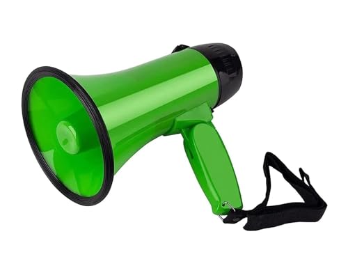 SAGELSHN Megafon Megaphon Hand-Megaphon, 25 Watt, Megaphone, eingebauter Sirenen-Bullhorn-Lautsprecher, tragbarer, Leichter Outdoor-Lautsprecher Megafon für Demonstrationen von SAGELSHN