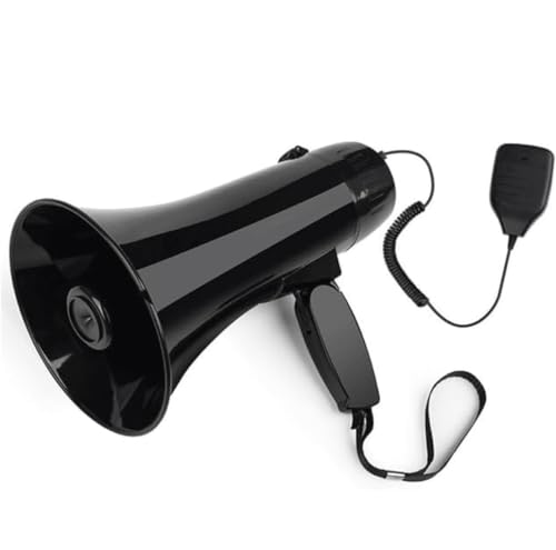 SAGELSHN Megafon Megaphon Hand-Megaphone, einstellbare Lautstärkeregelung, Bullhorn-Lautsprecher, USB-Megaphon-Lautsprecher für den Außenbereich Megafon für Demonstrationen von SAGELSHN