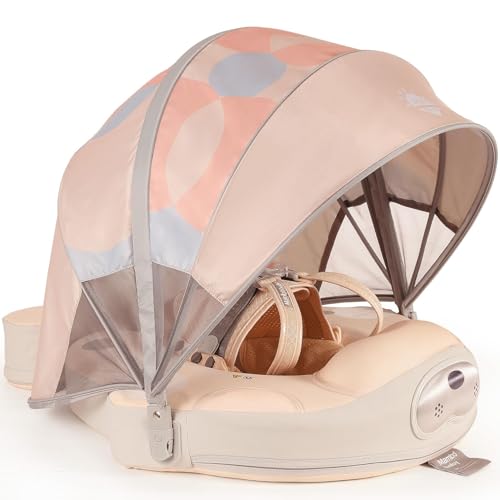 Babyschwimmkörper Mit SPF50+ Sonnenschutzdach Kleinkinderschwimmkörper, Verstellbarer Sitz Poolschwimmer Für 6-36 Monate von SAGGION
