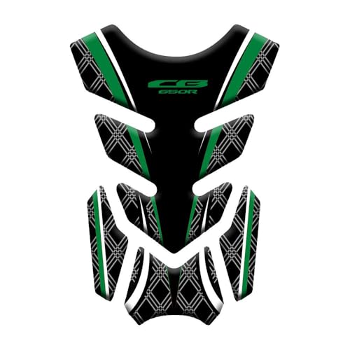 SAIQIAFC Motorrad Tank Aufkleber Aufkleber Passt für Honda cb650r cb650r CBR650R CB650R 2019 2020 2021 3D Tank Pad Fishbone Schutz Aufkleber-2 Green von SAIQIAFC