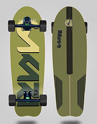 Sakari Cruiser Skate Skateboard Trucks 180 mm Logo Grün Gelb 31 von SAKARI