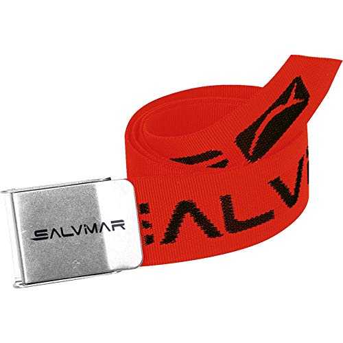 SALVIMAR Cintura Cordura Fibbia INOX Gürtel, rot, Einheitsgröße von SALVIMAR