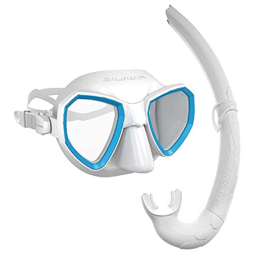 SALVIMAR Combo Maxale/Bite Air Set Maske und Schnorchel Unisex Erwachsene Weiß von SALVIMAR