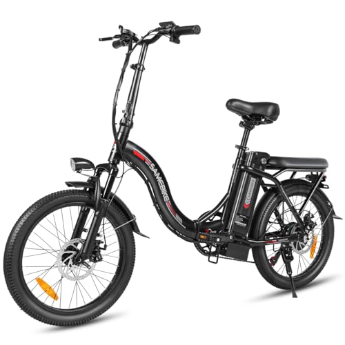 SAMEBIKE 20“ klappbares Elektrofahrrad mit 36V13AH herausnehmbarer Lithium-Batterie für Erwachsene, Pendler-E-Bike mit 7-Gang-Getriebe Elektrofahrrad von SAMEBIKE