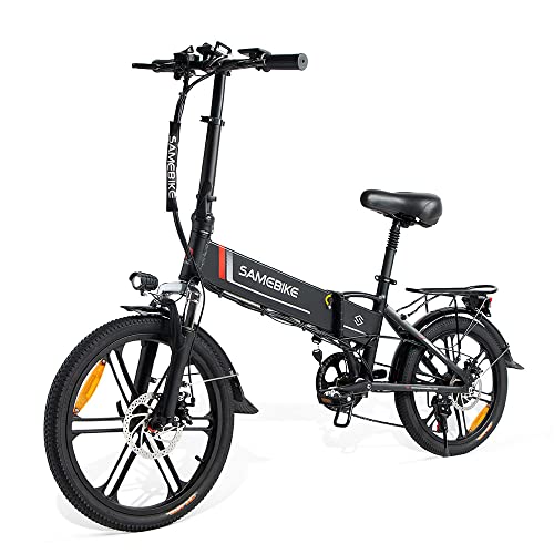 SAMEBIKE 20LVXD30-II E Bike Elektrofahrrad E Bike klapprad 20 Zoll 48V 10Ah Abnehmbarer Akku,7-Gang-Shifter City-Elektrofahrrad E Bike Herren Damen von SAMEBIKE