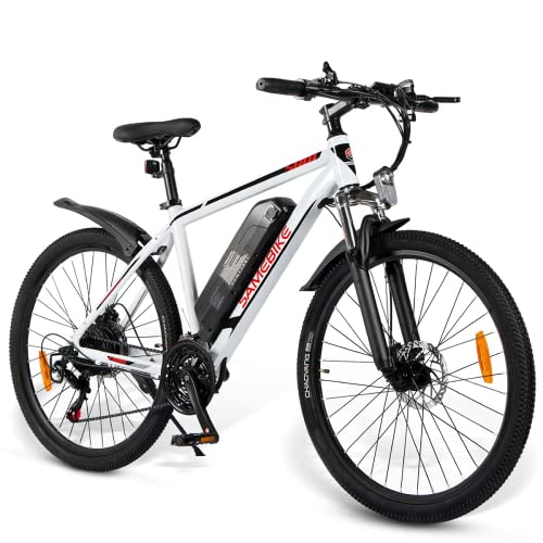 SAMEBIKE E Bike Elektrofahrrad 26" E-Fahrrad 48V8Ah/36V10Ah Akku,Max.Reichweite bis zu 40-80km, Off-Road Mountainbike mit 21 Gängen,City EBike Herren Damen von SAMEBIKE