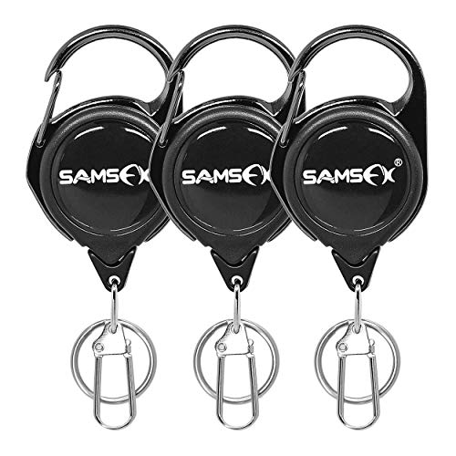 SAMSFX Fliegenfischen Zinger Retractor für Getriebewerkzeuge Halter (Zinger mit gewöhnlichem Clip) von SAMSFX