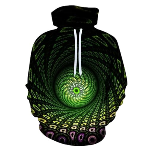 SANBEC Abstrakte Kunst Space Tunnel Hoodie 3D-gedrucktes Sweatshirt Unisex-Kapuzenpullover Übergroßer Kapuzenpullover Mode-Oberbekleidung von SANBEC