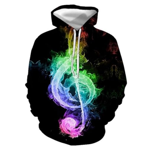 SANBEC Cooles Design Phantom Note Hoodie 3D-gedrucktes Sweatshirt für Männer und Frauen mit Kapuze lockerer Herbst- und Wintermantel Streetwear-Jacke Hoodie von SANBEC