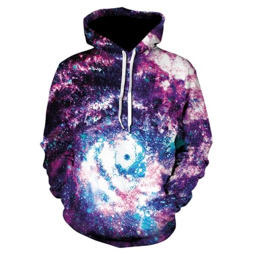 SANBEC Galaxy Swirl Schöne Sternenhimmel Hoodie 3D Gedruckt Herbst Sweatshirt Jungen Mädchen Harajuku Jacke Lose Bequeme Kleidung von SANBEC