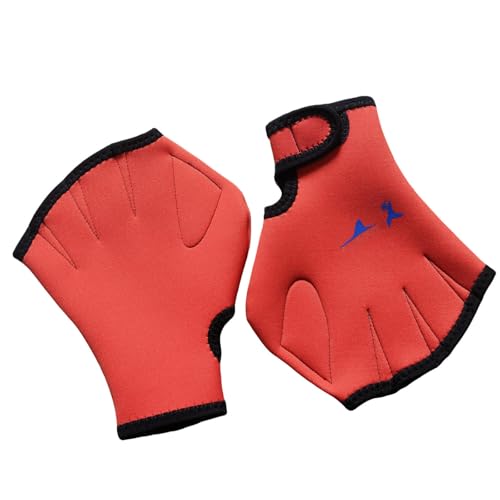 1 Paar Fitness-Handschuhe, wasserabweisend, Schwimmhandschuhe, Trainingshandschuhe zur Verbesserung der Schwimmgeschwindigkeit von SANRLO