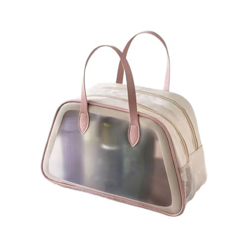 Doppelschichtiger Kulturbeutel, große Kapazität, Reise-Kosmetiktasche, praktische Make-up-Tasche mit separaten Fächern, merhfarbig von SANRLO