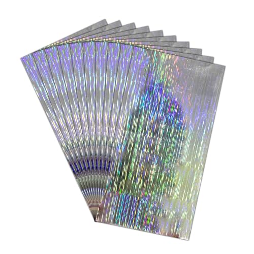 SANRLO 10 Stück holografische Klebefolie, reflektierende Angelköderaufkleber, wasserdicht, blinkendes Angelköderband, einfach zu bedienen, Angelausrüstung von SANRLO