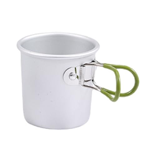 SANRLO Kaffeetasse aus Aluminiumlegierung mit klappbarem Griff für Picknicks, Getränke, Utensilien, Outdoor, Reisen, Wasserbecher, Camping, Picknicks von SANRLO