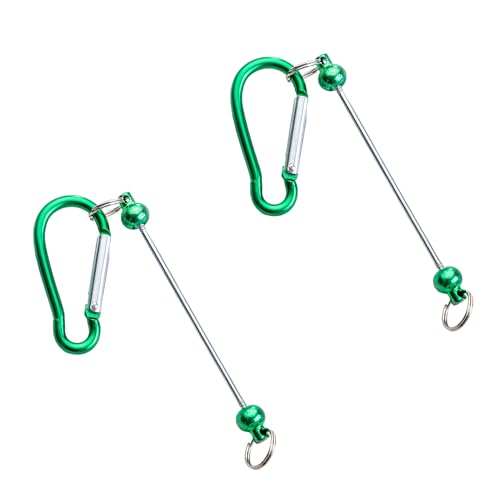 SANRLO Schlüsselanhänger, Schlüsselanhänger, 2 Stück, anpassbarer Perlenkarabiner für Kletterrucksack, Dekoration, praktisches Schlüsselanhänger-Zubehör, Taschenbefestigung von SANRLO