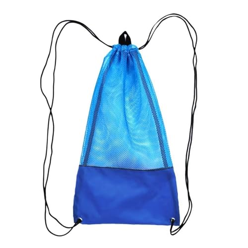 SANRLO Schwimmtasche mit Kordelzug für Herren, Damen und Kinder, robuste Nylon-Netztasche, Rucksäcke, Kordelzugbeutel von SANRLO