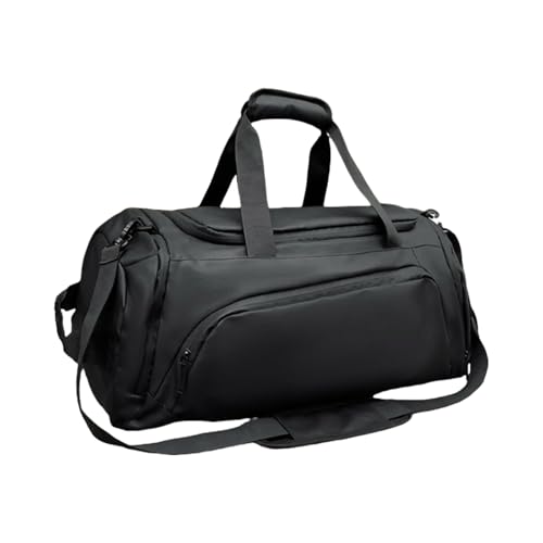 Turnbeutel Große Kapazität Reisetasche Modische Fitness Tasche Casual Rucksack Übernachtungstasche Wochenendtasche für den täglichen Gebrauch, Schwarz, Größe L von SANRLO