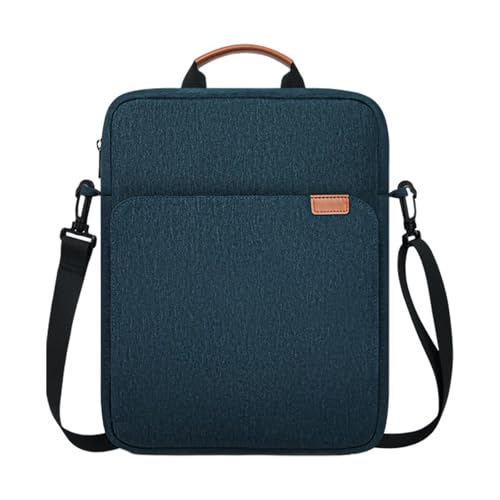 Vielseitige Tablet-Schultertasche mit mehreren Fächern, Handtasche für 11-13-Zoll-Laptops, Tintenblau Nr. 29,5 cm von SANRLO