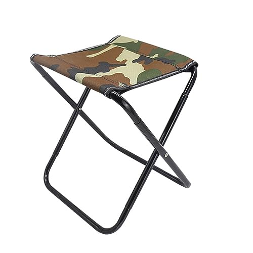 SANWOOD Angelhocker Kompakt Wasserdicht Klapphocker Campinghocker Hohe Stabilität Stark Tragfähig Stuhl für Outdoor Abenteuer Klapphocker Camouflage L von SANWOOD