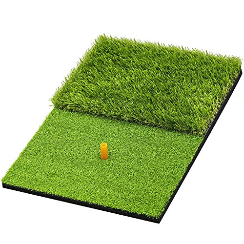 SAPLIZE 58x40cm Faltbare Golfschlagmatte, 2-in-1 Golfrasenmatte, Rough und Fairway zum Schlagen, Chippen und Putten Golfübungs- und Trainingsmatte für Indoor/Outdoor SAPLIZE 58x40cm Faltbare Golfschlagmatte, 2-in-1 Golfrasenmatte, Rough und Fairway zum Schlagen, Chippen und Putten Golfübungs- und Trainingsmatte für Indoor/Outdoor von SAPLIZE