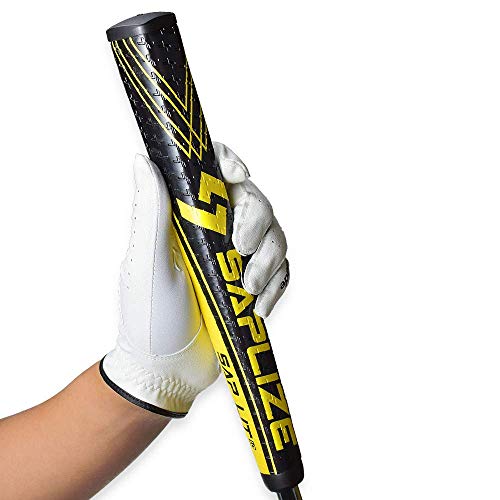 SAPLIZE Putter Grip Mittelgroße Pistole mit leichtem Antirutschmuster, Sap Lit V2, Gelb von SAPLIZE