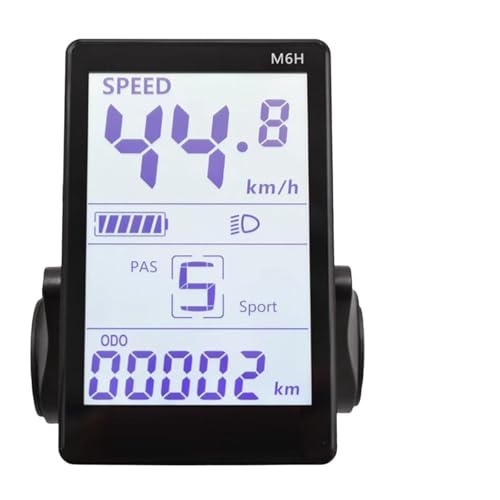 SAROAD M6H Elektrofahrrad LCD Display Meter Armaturenbrett 24V-60V für Elektrofahrrad (SM 5PIN) von SAROAD