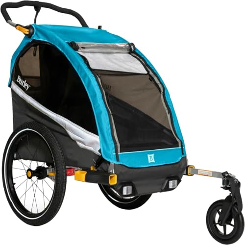 Burley D'Lite X, 1 and 2 Seat Kid Bike Trailer & Stroller with Seat Recline and Suspension von Burley