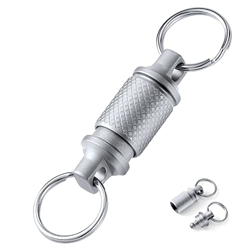 SAVITA 1pc Abnehmbarer Schlüsselanhänger, Titanlegierung, Dreh-Schlüsselanhänger, strapazierfähig, Abnehmbarer Schlüsselanhänger, Clip-Ring, Drehbar von SAVITA