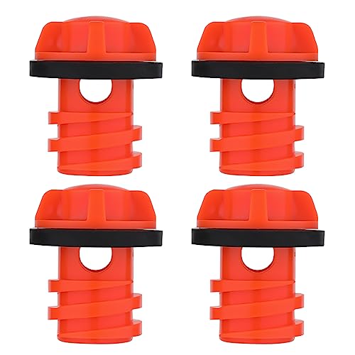 SAVITA 4 Stück Ablassschraube Kühler, Ersatz-Ablassstopfen Kompatibel mit der Yeti-Reihe von Roadie, Tundra, Roadie Cooler und Tankkühlern Ablassschraube Kunststoff (Orange) von SAVITA