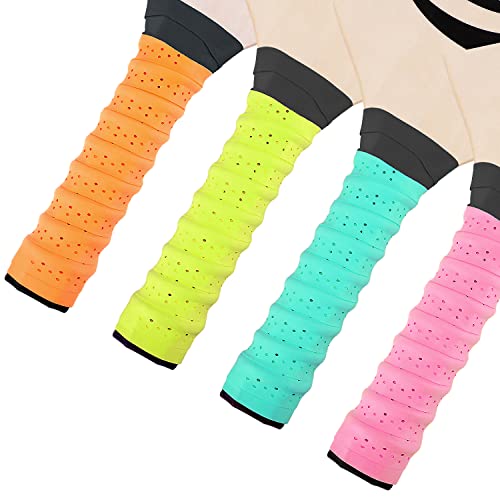 SAVITA 4 Stück Grip Tape Tennisschläger, Overgrip Tennisschläger Feuchtigkeitsableitend Verdickt Pickleball-Overgrip-Band Ersatzgriffband für Pickleball-Paddel von SAVITA