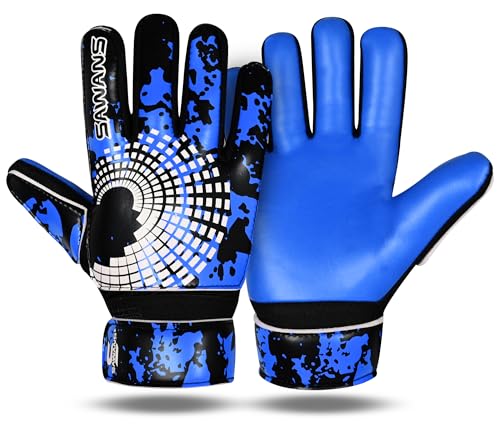 SAWANS Fußball-Torwarthandschuhe für Jungen, Kinder, Jugendliche, Erwachsene, starke Griffigkeit, Handflächen, Handgelenkstütze, Junior, rutschfest, Größe 2, geeignet für 4 bis 5 Jahre alte SAWANS Fußball-Torwarthandschuhe für Jungen, Kinder, Jugendliche, Erwachsene, starke Griffigkeit, Handflächen, Handgelenkstütze, Junior, rutschfest, Größe 2, geeignet für 4 bis 5 Jahre alte von SAWANS