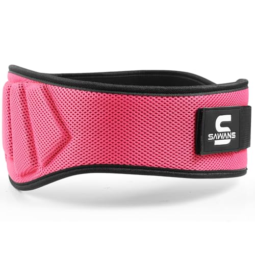 SAWANS Gewichthebergürtel Herren Damen Lifting Belt Kampfsport Fitness-Gürtel für Bodybuilding zughilfen krafttraining Powerlifting Gym Weightlifting Belt Train Gewichthebergürtel Damen (Rosa, XL) von SAWANS