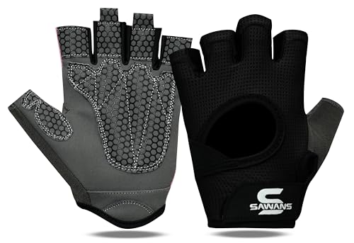 SAWANS Gewichtheberhandschuhe für Damen und Herren, Fitness, Damen-Trainingshandschuhe für Kraft, atmungsaktiv, rutschfest, Silikon, gepolsterte Handfläche, Griffschutz, Training, Radfahren, Klimmzüge SAWANS Gewichtheberhandschuhe für Damen und Herren, Fitness, Damen-Trainingshandschuhe für Kraft, atmungsaktiv, rutschfest, Silikon, gepolsterte Handfläche, Griffschutz, Training, Radfahren, Klimmzüge von SAWANS