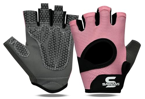 SAWANS Gewichtheberhandschuhe für Damen und Herren, Fitness, Damen-Trainingshandschuhe für Kraft, atmungsaktiv, rutschfest, Silikon, gepolsterte Handfläche, Griffschutz, Training, Radfahren, Klimmzüge SAWANS Gewichtheberhandschuhe für Damen und Herren, Fitness, Damen-Trainingshandschuhe für Kraft, atmungsaktiv, rutschfest, Silikon, gepolsterte Handfläche, Griffschutz, Training, Radfahren, Klimmzüge von SAWANS
