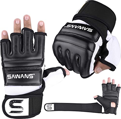SAWANS Boxsack-Boxhandschuhe, Karate-Handschuhe, MMA, Körperkampf, Taekwondo-Training, Kampfsport, Kämpfen, Grappling, Muay Thai, Schwarz, Größe L SAWANS Boxsack-Boxhandschuhe, Karate-Handschuhe, MMA, Körperkampf, Taekwondo-Training, Kampfsport, Kämpfen, Grappling, Muay Thai, Schwarz, Größe L von SAWANS
