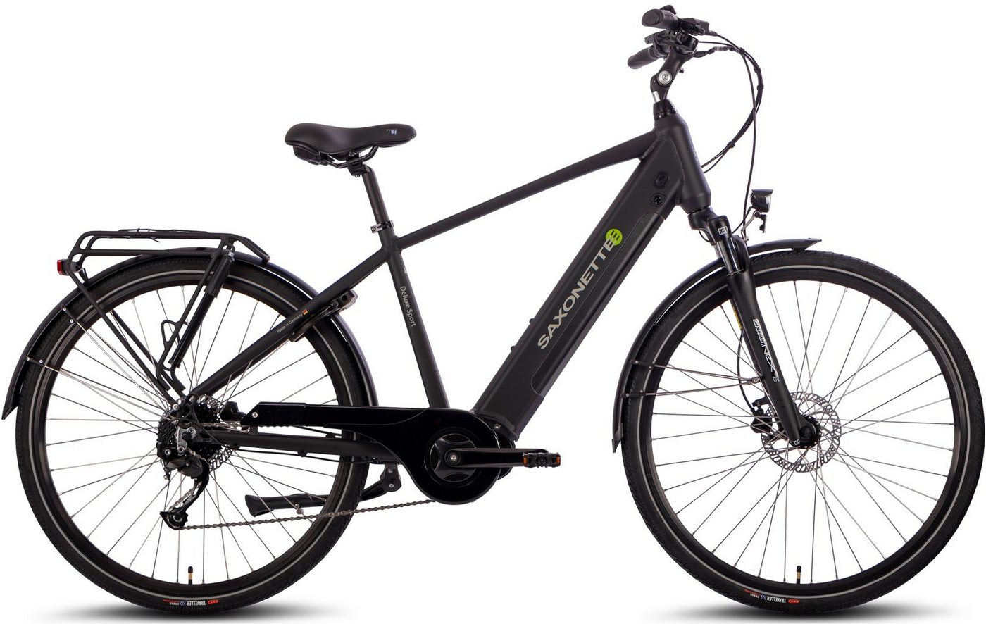 SAXONETTE E-Bike Cityrad Deluxe Sport Man, 9 Gang Shimano Alivio Schaltwerk, Kettenschaltung, Mittelmotor, 418 Wh, Pedelec, Elektrofahrrad für Damen u. Herren SAXONETTE E-Bike Cityrad Deluxe Sport Man, 9 Gang Shimano Alivio Schaltwerk, Kettenschaltung, Mittelmotor, 418 Wh, Pedelec, Elektrofahrrad für Damen u. Herren von SAXONETTE